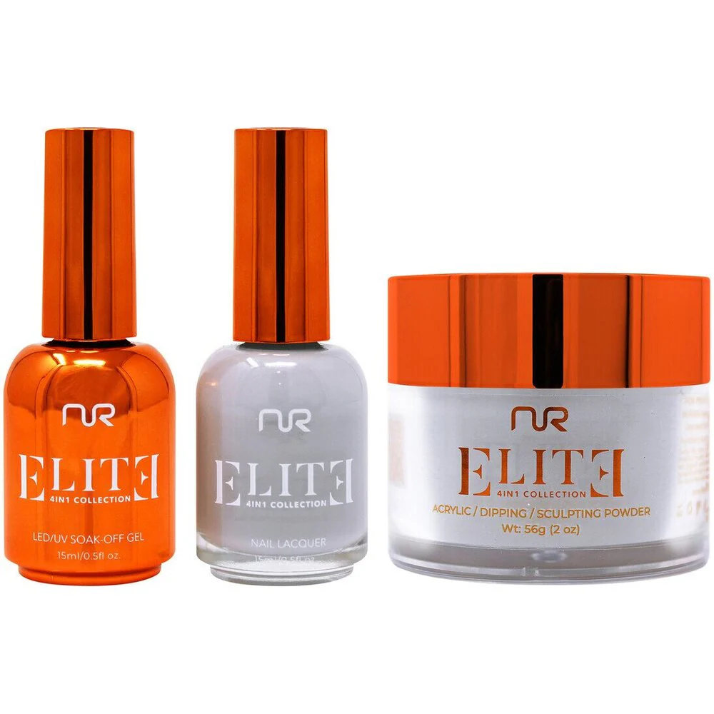 NuRevolution Elite 4-in-1 - LED/UV Soak Off Gel Polish 0.5 oz. + Nail Lacquer 0.5 oz. + Acrylic - Dipping - Sculpting Powder 2 oz. - #EMS74 Dusky Steam