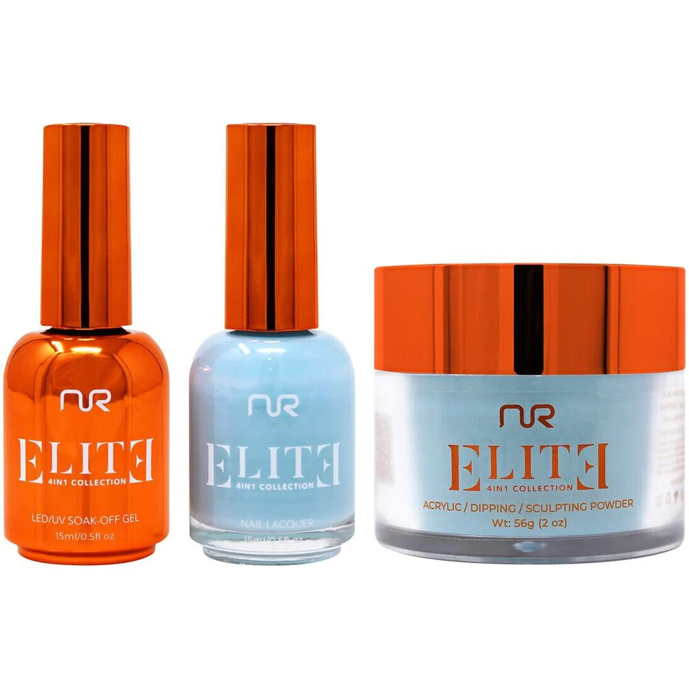 NuRevolution Elite 4-in-1 - LED/UV Soak Off Gel Polish 0.5 oz. + Nail Lacquer 0.5 oz. + Acrylic - Dipping - Sculpting Powder 2 oz. - #EMS78 Sky Serenade