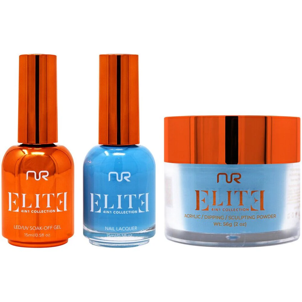 NuRevolution Elite 4-in-1 - LED/UV Soak Off Gel Polish 0.5 oz. + Nail Lacquer 0.5 oz. + Acrylic - Dipping - Sculpting Powder 2 oz. - #EMS79 Caribbean Crush