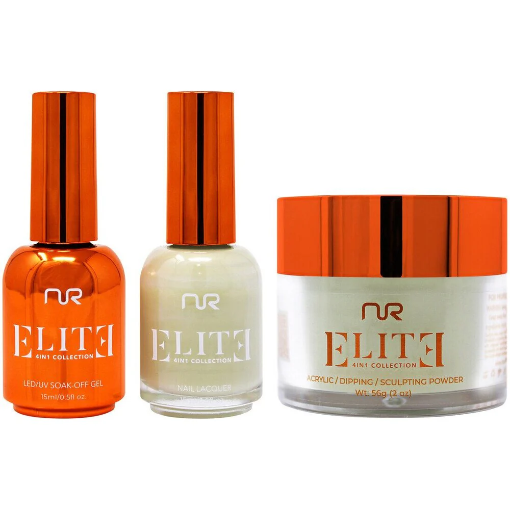 NuRevolution Elite 4-in-1 - LED/UV Soak Off Gel Polish 0.5 oz. + Nail Lacquer 0.5 oz. + Acrylic - Dipping - Sculpting Powder 2 oz. - #EMS93 Pistachio Perfection
