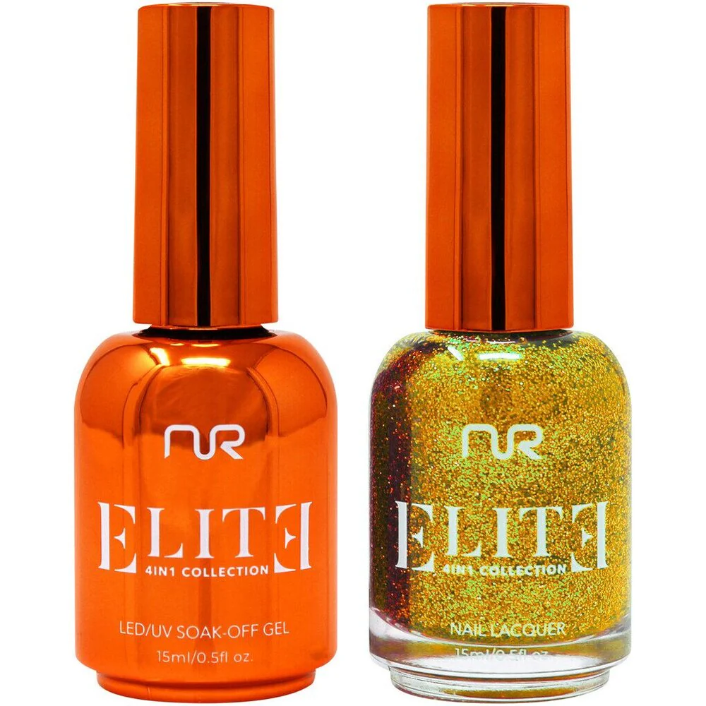 NuRevolution Elite Duo - LED/UV Soak Off Gel Polish 0.5 oz. + Nail Lacquer 0.5 oz. - #EGP118 Gold Glamour