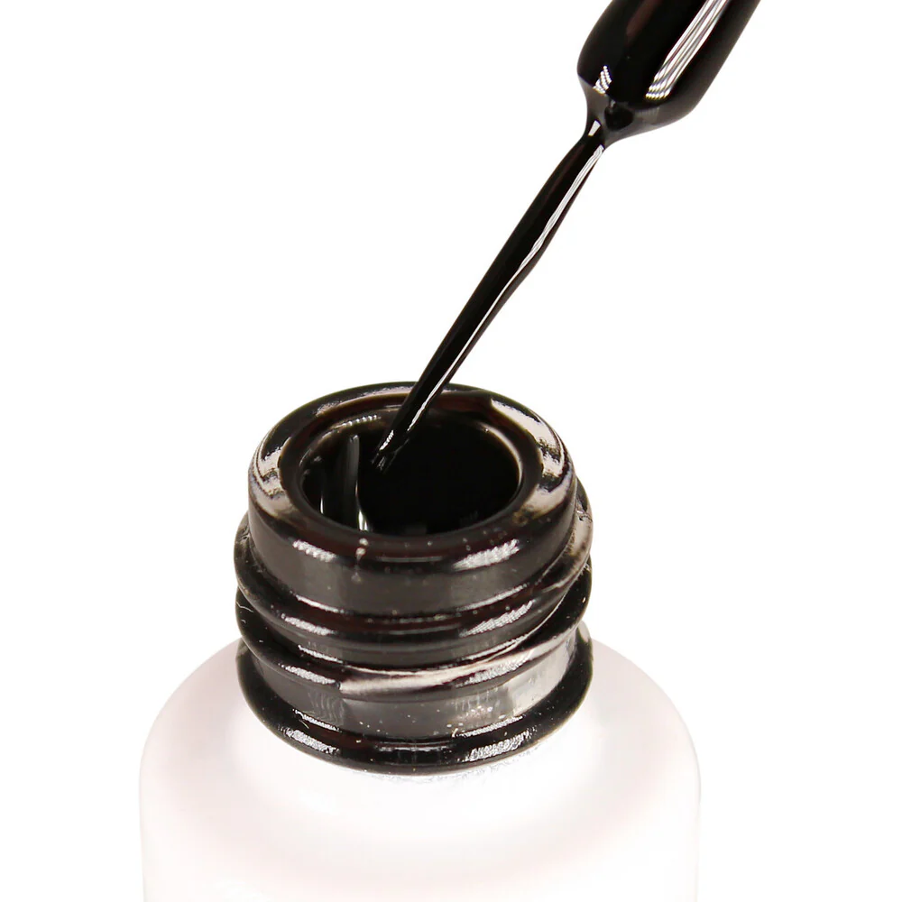 NuRevolution Gel Liner - Soak Off Gel Polish and Gel Liner Brush - Nail Art - Black / 8 mL. - Image 2