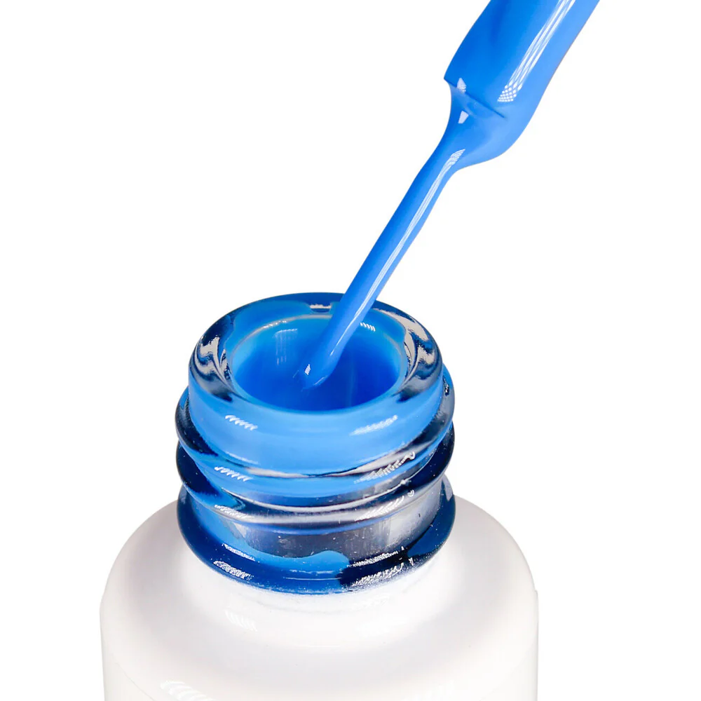 NuRevolution Gel Liner - Soak Off Gel Polish and Gel Liner Brush - Nail Art - Blue Tang / 8 mL. - Image 2