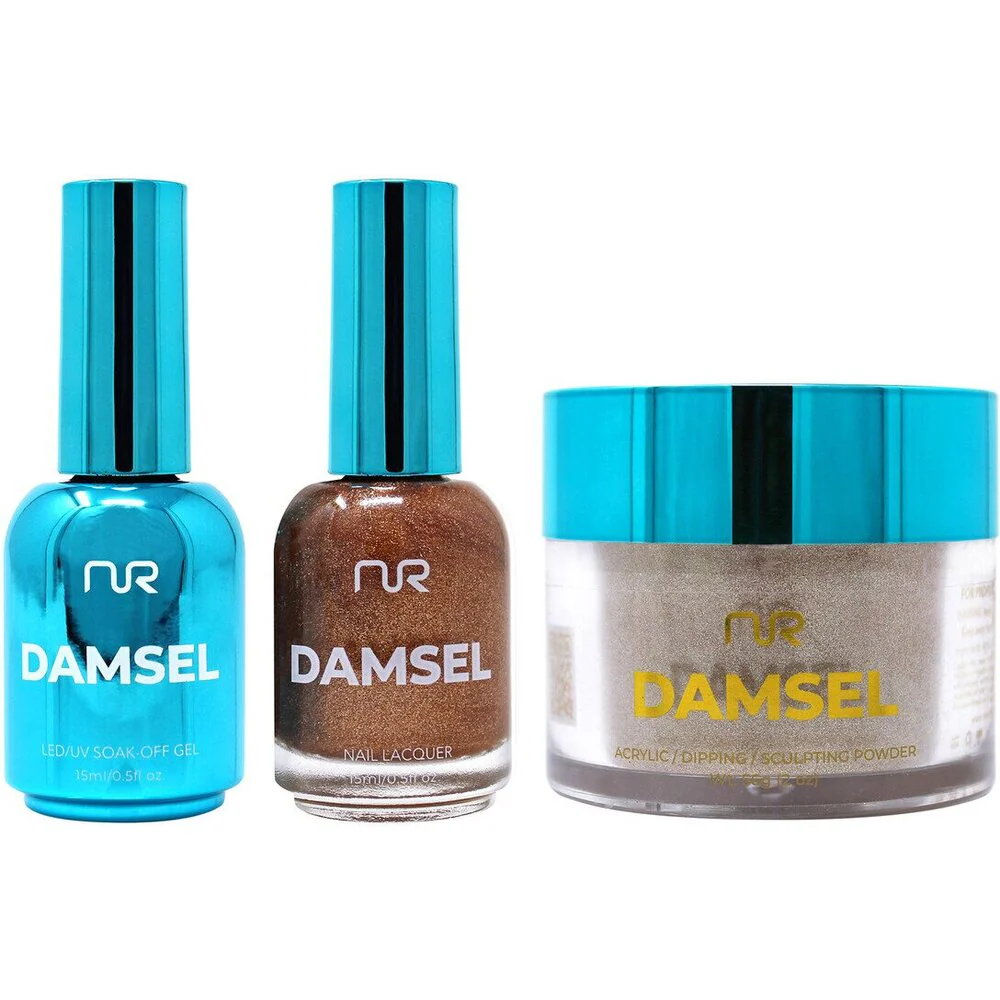 NuRevolution Lavish 4-in-1 - LED/UV Soak Off Gel Polish 0.5 oz. + Nail Lacquer 0.5 oz. + Acrylic - Dipping - Sculpting Powder 2 oz. - #LMS110 Golden Ticket