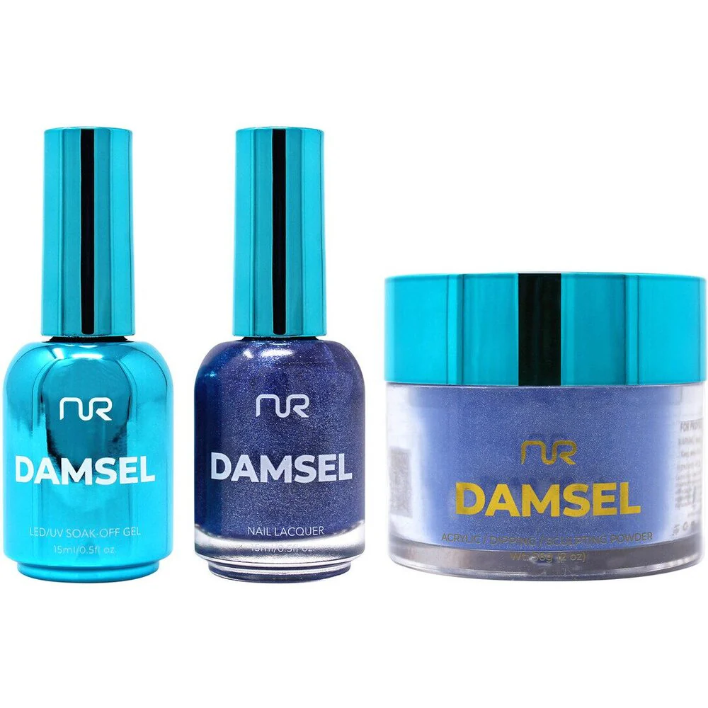 NuRevolution Lavish 4-in-1 - LED/UV Soak Off Gel Polish 0.5 oz. + Nail Lacquer 0.5 oz. + Acrylic - Dipping - Sculpting Powder 2 oz. - #LMS113 Ocean Depths