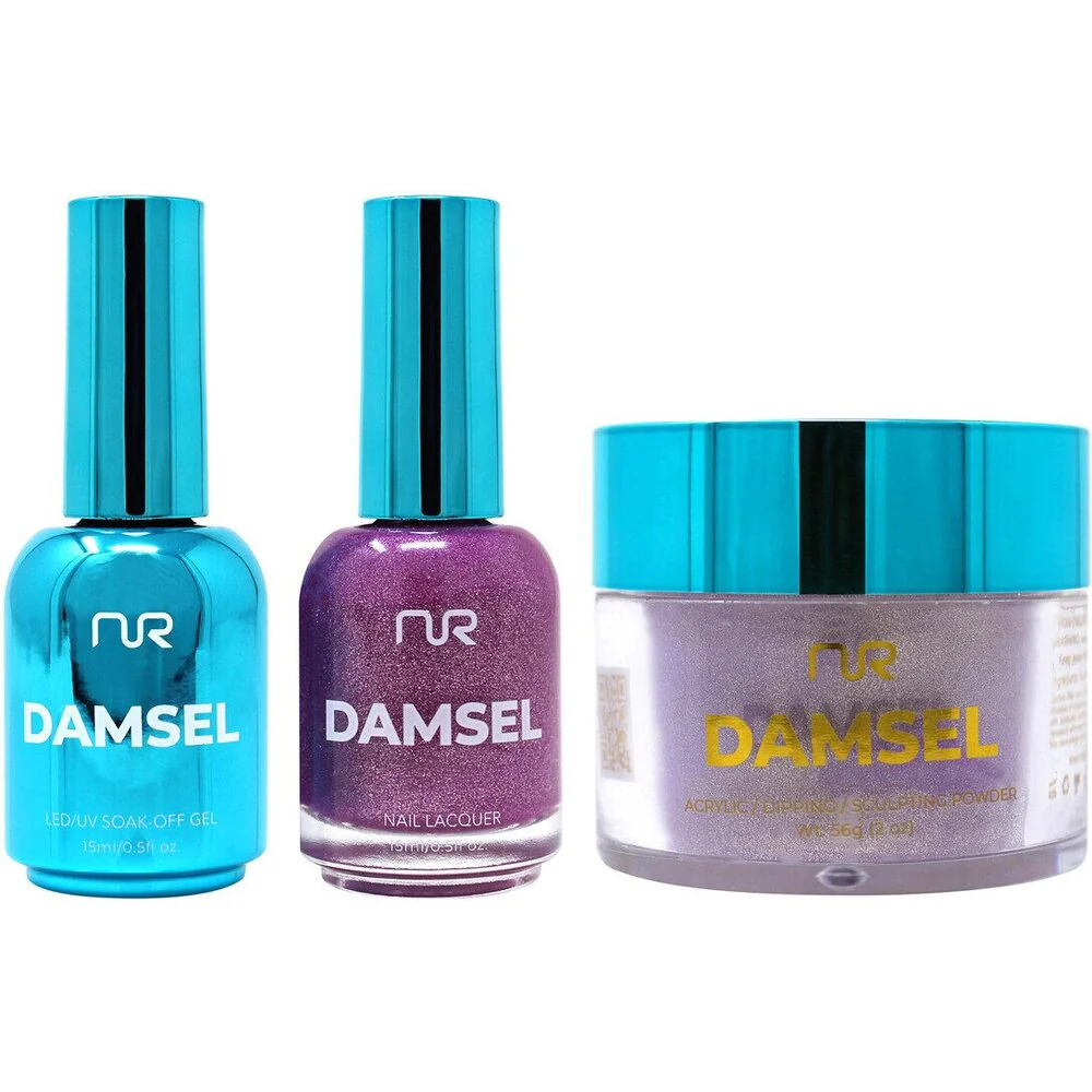 NuRevolution Lavish 4-in-1 - LED/UV Soak Off Gel Polish 0.5 oz. + Nail Lacquer 0.5 oz. + Acrylic - Dipping - Sculpting Powder 2 oz. - #LMS118 Galaxy Glitz