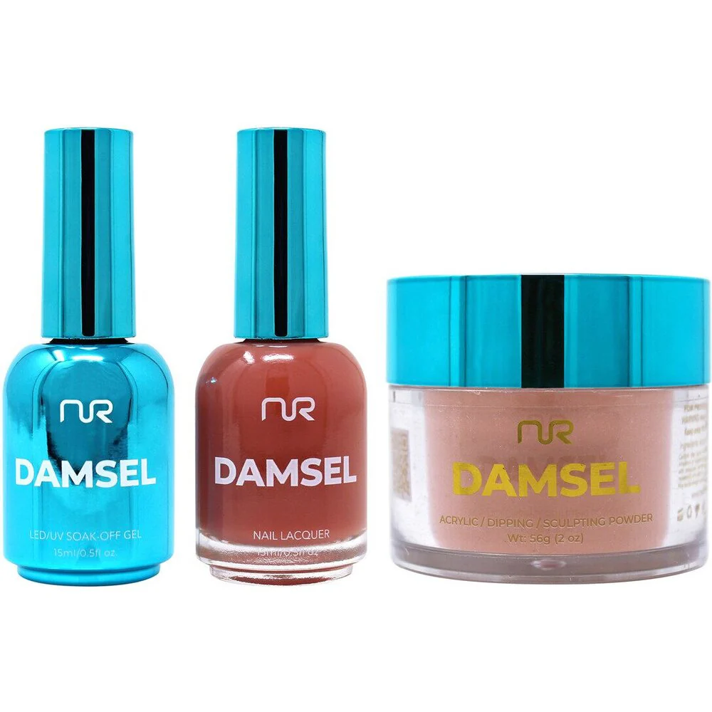 NuRevolution Lavish 4-in-1 - LED/UV Soak Off Gel Polish 0.5 oz. + Nail Lacquer 0.5 oz. + Acrylic - Dipping - Sculpting Powder 2 oz. - #LMS16 Pine Nut
