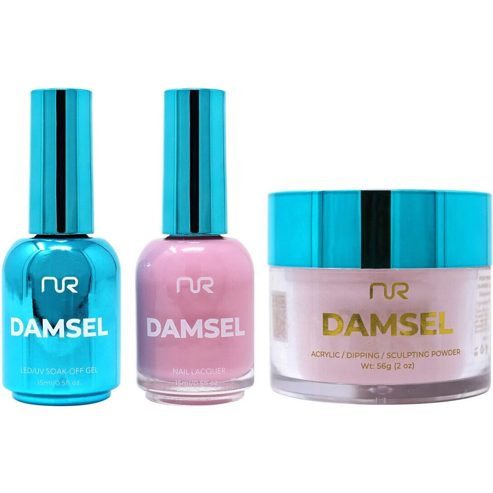 NuRevolution Lavish 4-in-1 - LED/UV Soak Off Gel Polish 0.5 oz. + Nail Lacquer 0.5 oz. + Acrylic - Dipping - Sculpting Powder 2 oz. - #LMS23 Carnation Pink