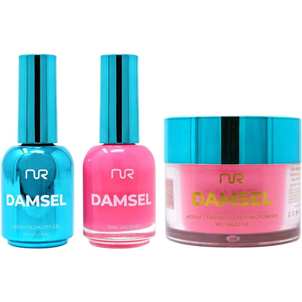 NuRevolution Lavish 4-in-1 - LED/UV Soak Off Gel Polish 0.5 oz. + Nail Lacquer 0.5 oz. + Acrylic - Dipping - Sculpting Powder 2 oz. - #LMS44 Pepto Punch