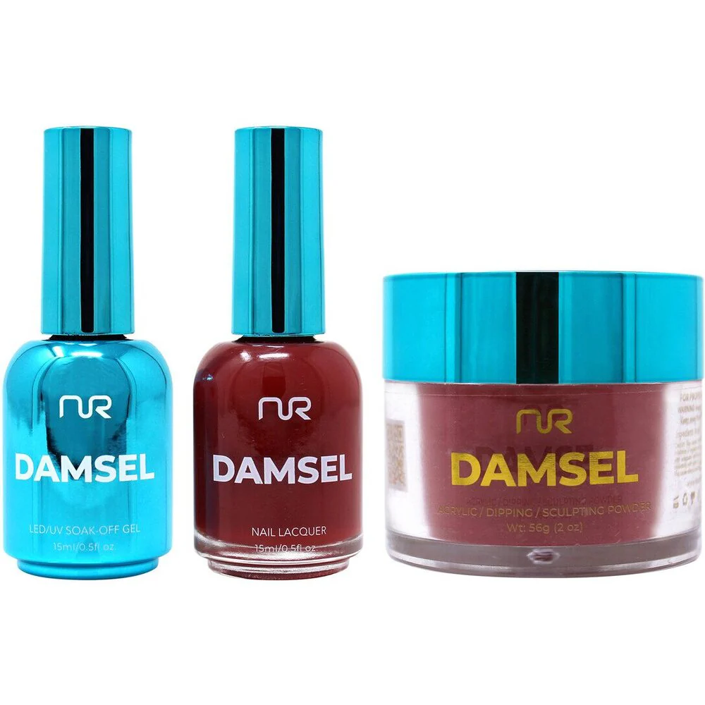 NuRevolution Lavish 4-in-1 - LED/UV Soak Off Gel Polish 0.5 oz. + Nail Lacquer 0.5 oz. + Acrylic - Dipping - Sculpting Powder 2 oz. - #LMS60 Very Cherry