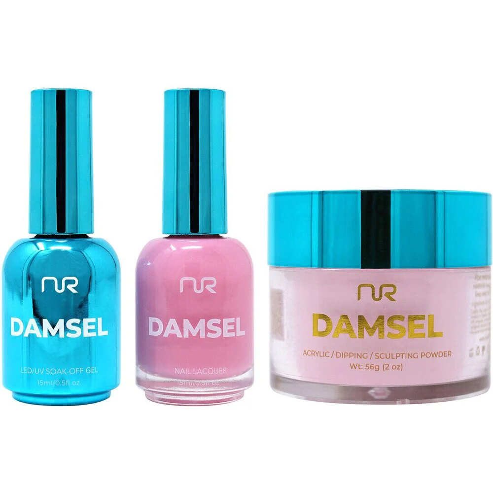 NuRevolution Lavish 4-in-1 - LED/UV Soak Off Gel Polish 0.5 oz. + Nail Lacquer 0.5 oz. + Acrylic - Dipping - Sculpting Powder 2 oz. - #LMS69 Rosy Dawn