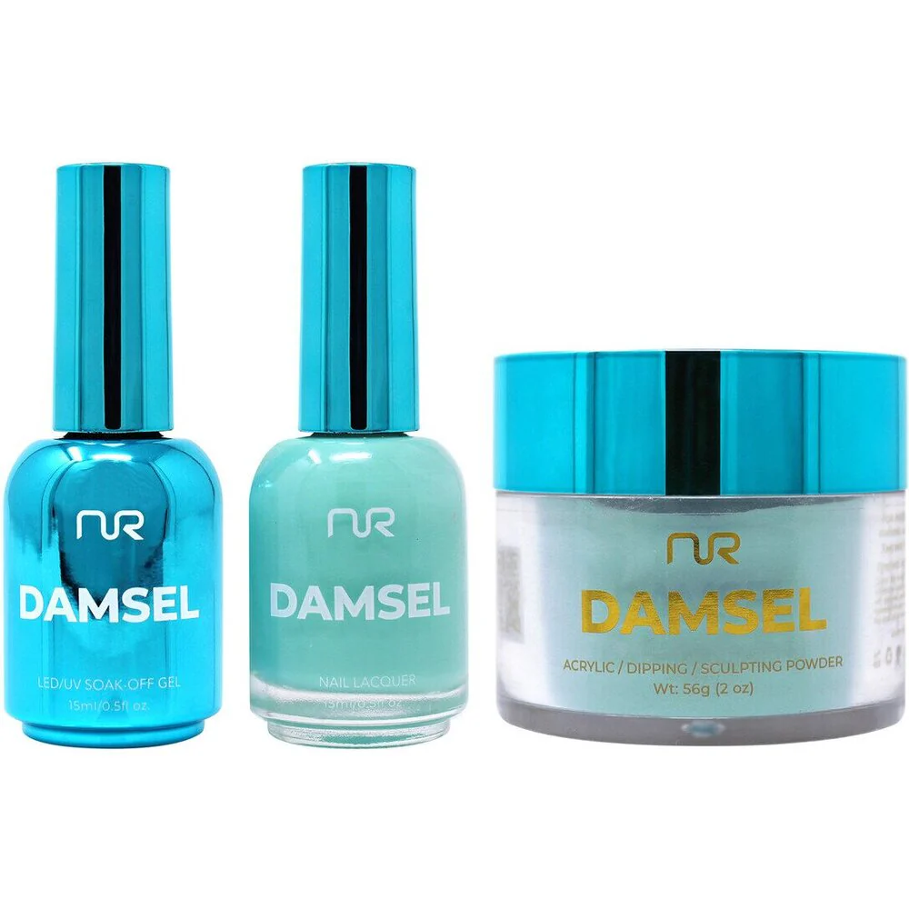 NuRevolution Lavish 4-in-1 - LED/UV Soak Off Gel Polish 0.5 oz. + Nail Lacquer 0.5 oz. + Acrylic - Dipping - Sculpting Powder 2 oz. - #LMS75 Mint Magic