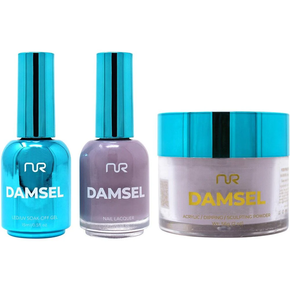 NuRevolution Lavish 4-in-1 - LED/UV Soak Off Gel Polish 0.5 oz. + Nail Lacquer 0.5 oz. + Acrylic - Dipping - Sculpting Powder 2 oz. - #LMS93 Evening Love