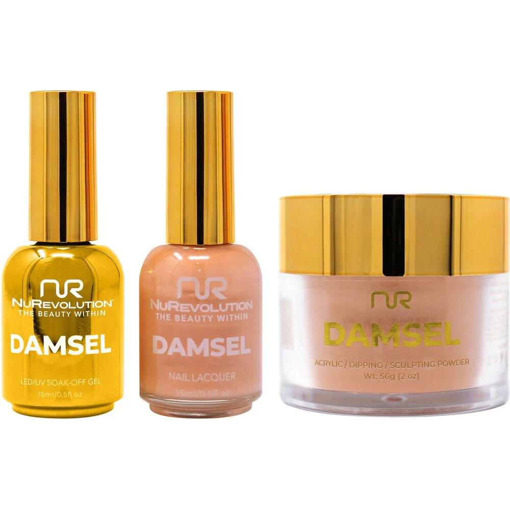 NuRevolution Noble 4-in-1 - LED/UV Soak Off Gel Polish 0.5 oz. + Nail Lacquer 0.5 oz. + Acrylic - Dipping - Sculpting Powder 2 oz. - #NMS48 Butterscotch Blonde