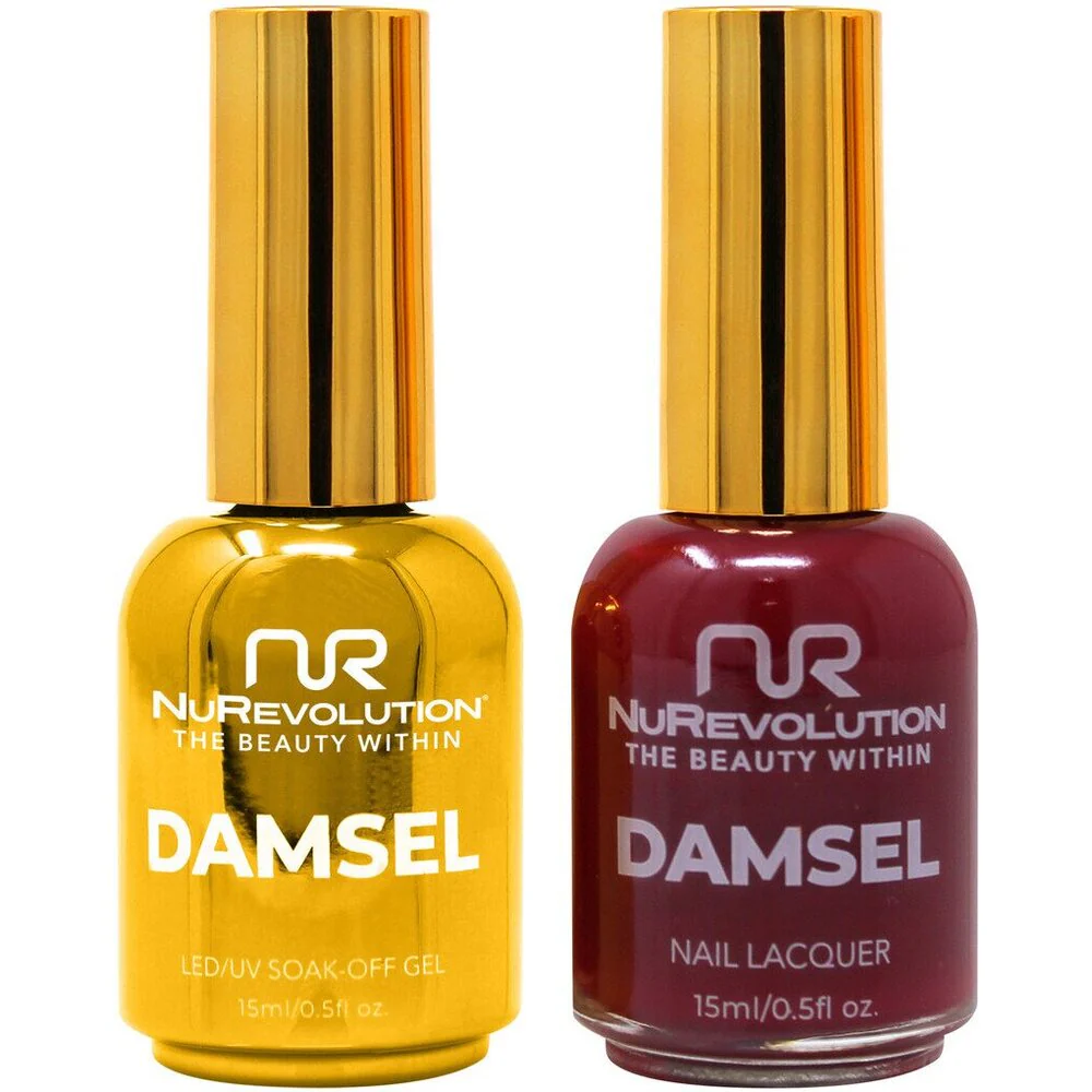 NuRevolution Noble Duo - LED/UV Soak Off Gel Polish 0.5 oz. + Nail Lacquer 0.5 oz. - #NGP116 Aubergine Allue