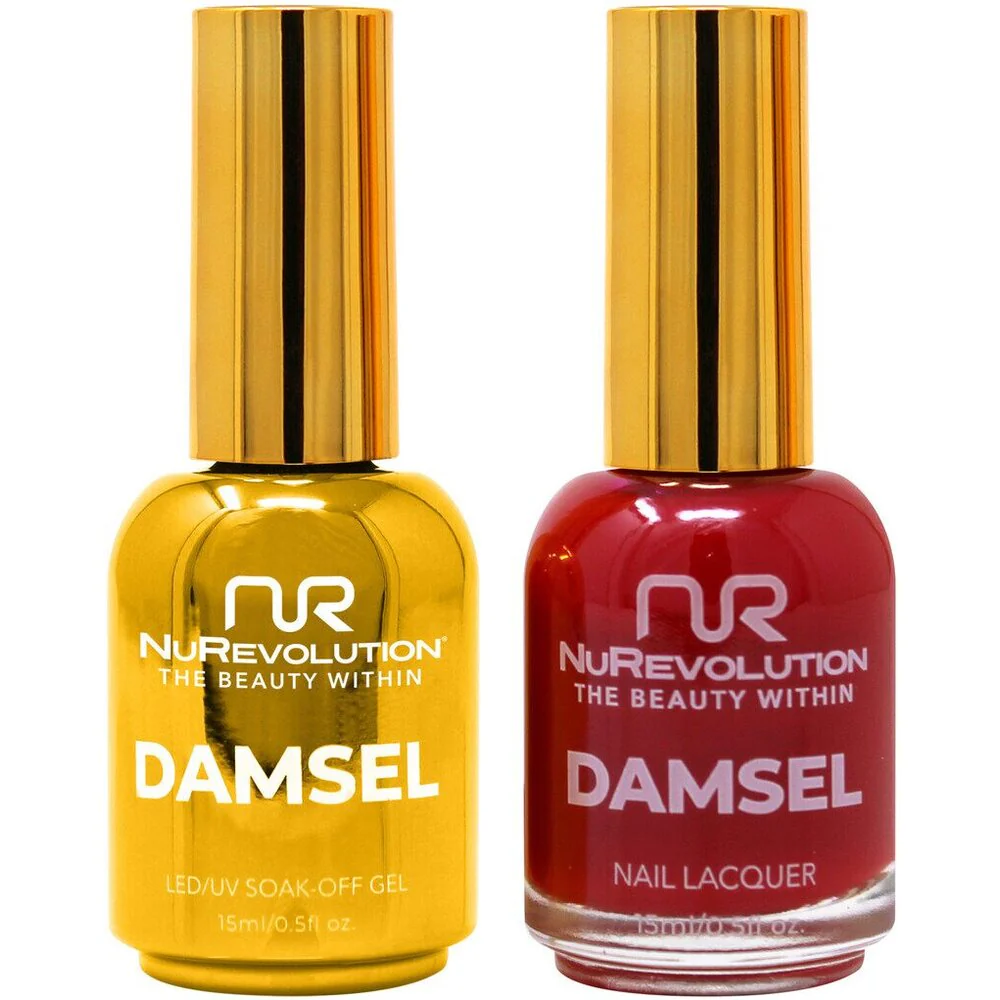 NuRevolution Noble Duo - LED/UV Soak Off Gel Polish 0.5 oz. + Nail Lacquer 0.5 oz. - #NGP26 Bordeaux Beauty