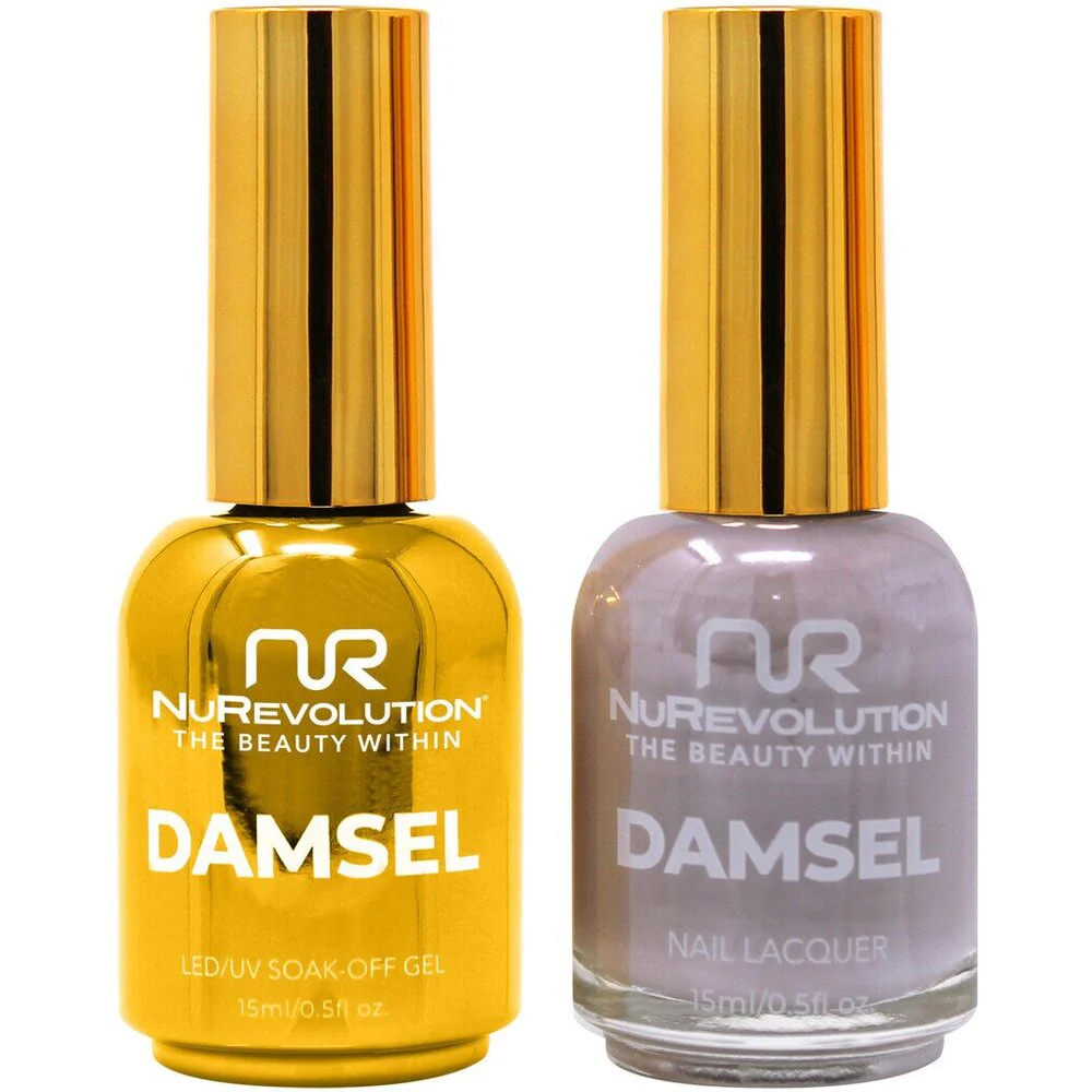NuRevolution Noble Duo - LED/UV Soak Off Gel Polish 0.5 oz. + Nail Lacquer 0.5 oz. - #NGP42 Stormy Skies
