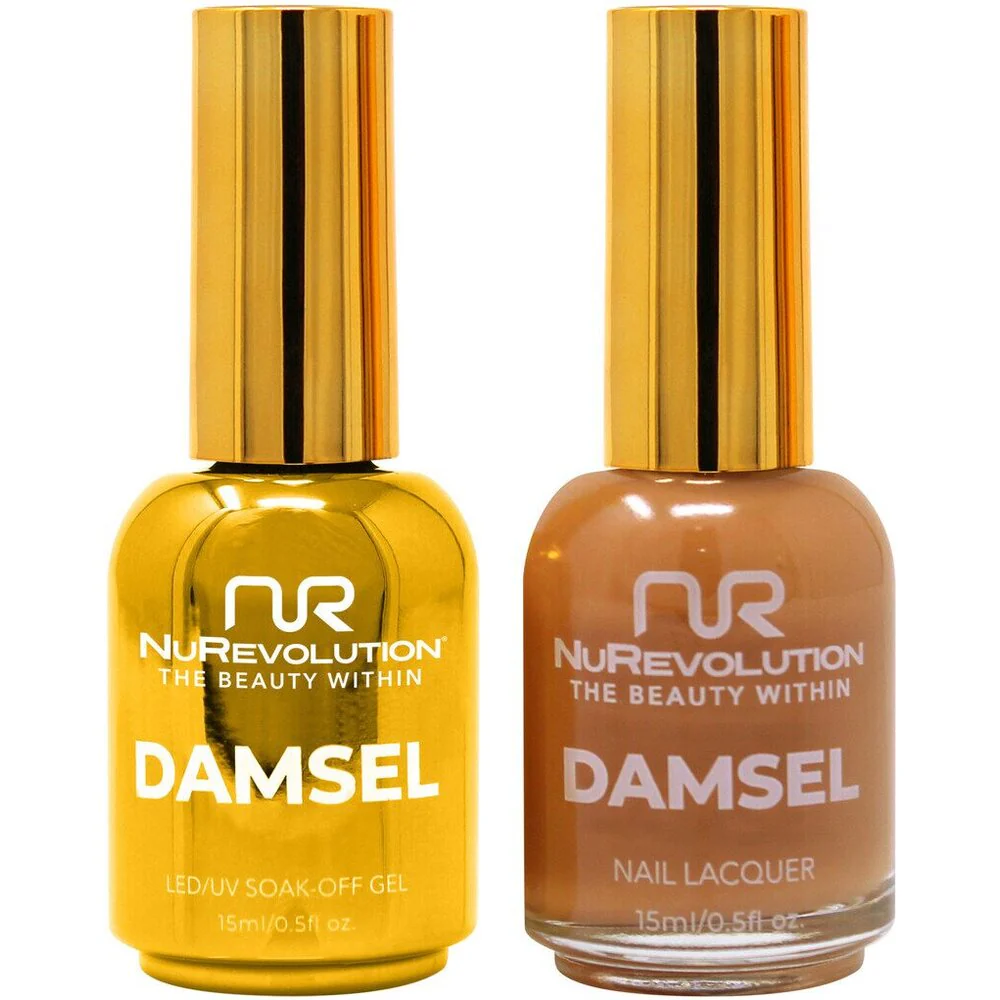 NuRevolution Noble Duo - LED/UV Soak Off Gel Polish 0.5 oz. + Nail Lacquer 0.5 oz. - #NGP66 Honeyed Hues