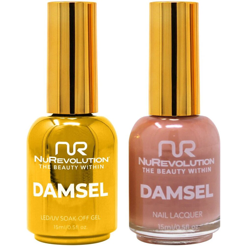 NuRevolution Noble Duo - LED/UV Soak Off Gel Polish 0.5 oz. + Nail Lacquer 0.5 oz. - #NGP68 Toast Temptation