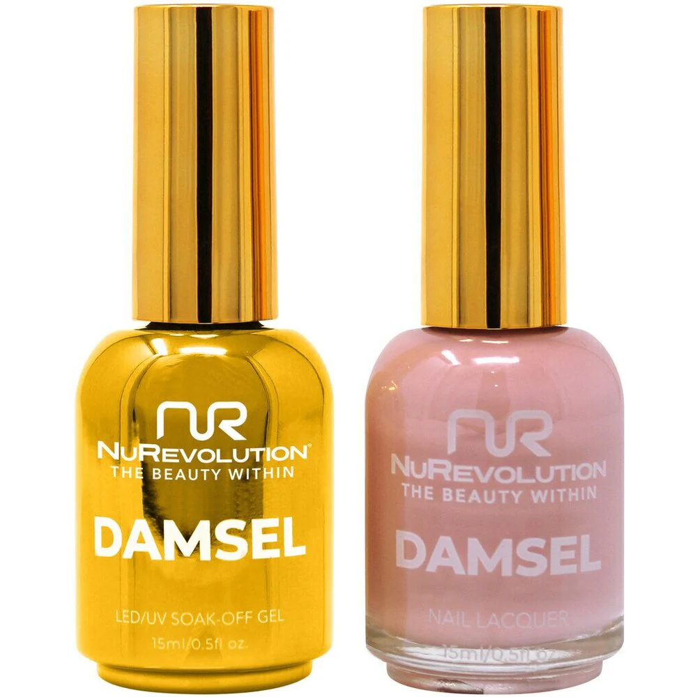 NuRevolution Noble Duo - LED/UV Soak Off Gel Polish 0.5 oz. + Nail Lacquer 0.5 oz. - #NGP74 Blossom Beauty