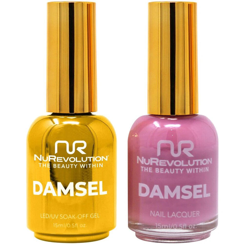 NuRevolution Noble Duo - LED/UV Soak Off Gel Polish 0.5 oz. + Nail Lacquer 0.5 oz. - #NGP89 Wisteria Wonder