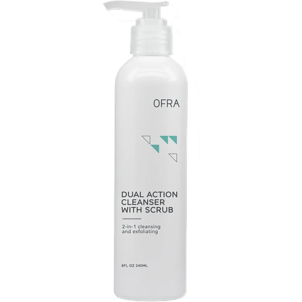 OFRA Dual Action Cleanser with Scrub - 2-in-1 Cleansing and Exfoliating / 8 oz. - 240 mL. by OFRA Cosmetics