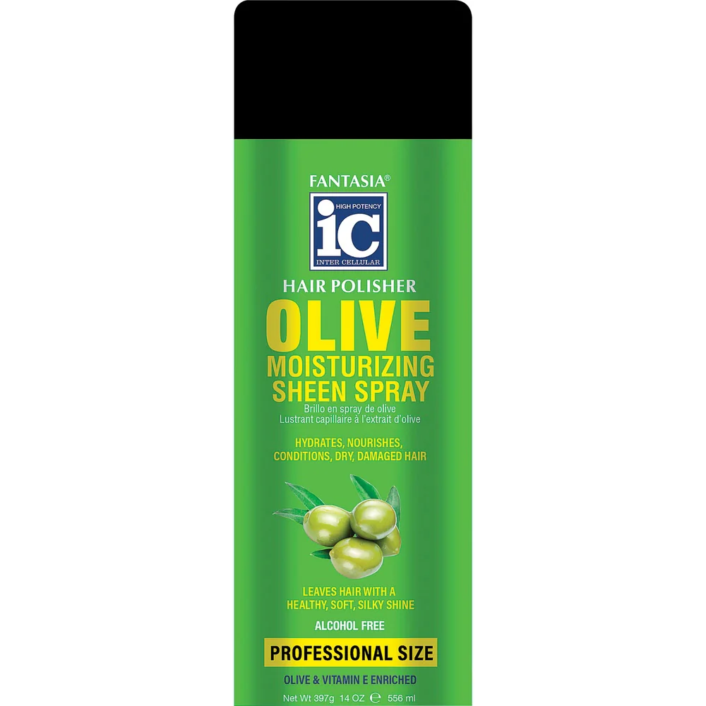 Olive Moisturizing Sheen Spray Hair Polisher / 14 oz. - 556 mL. - 397 grams by Fantasia