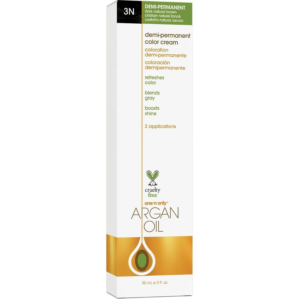 One 'N Only Argan Oil Demi-Permanent Cream Color - 3N Dark Natural Brown / 3 oz.