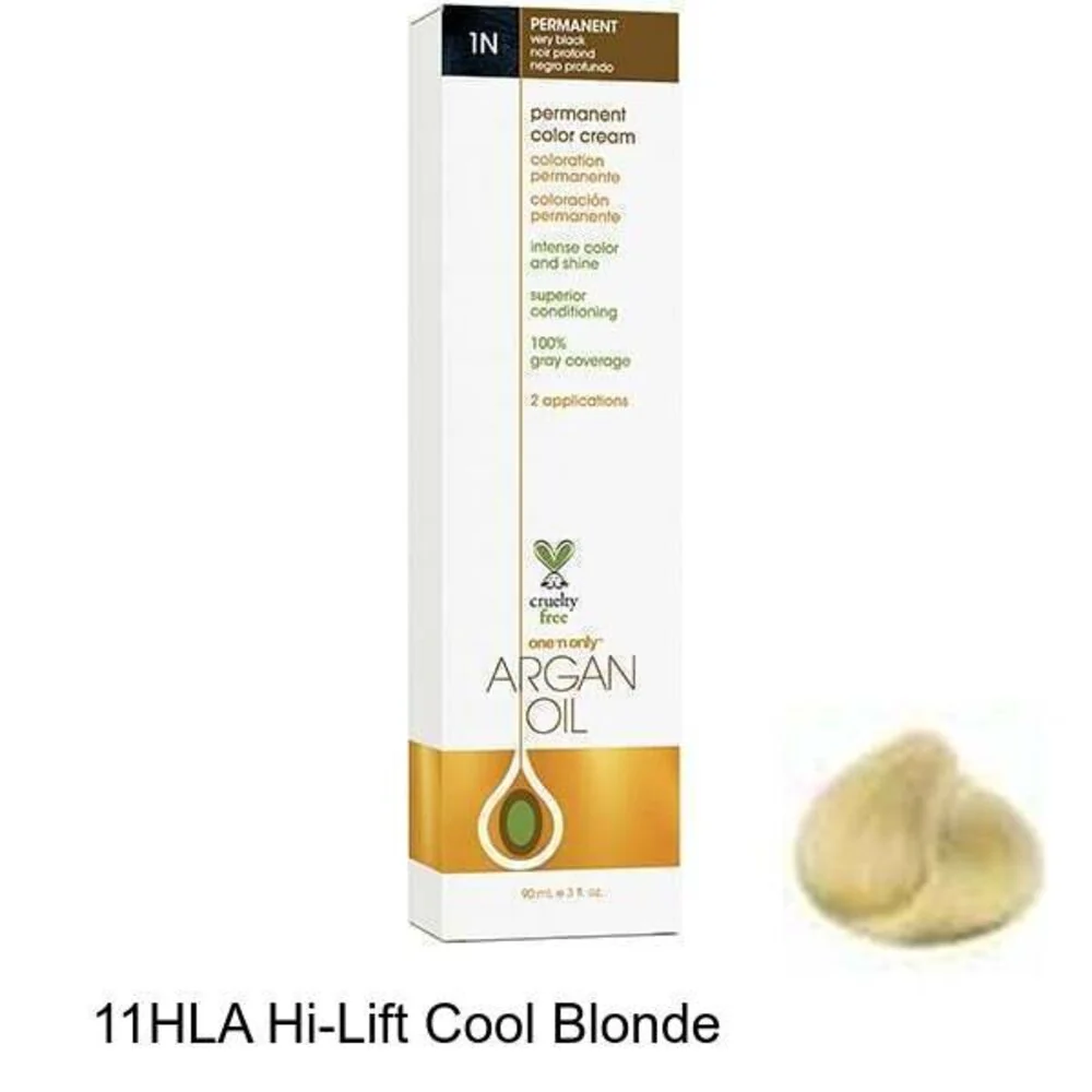 One 'N Only Argan Oil Permanent Cream Color - 11HLA Hi-Lift Cool Blonde / 3 oz.