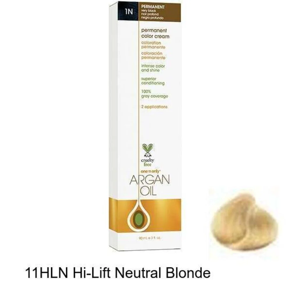 One 'N Only Argan Oil Permanent Cream Color - 11HLN Hi-Lift Neutral Blonde / 3 oz.
