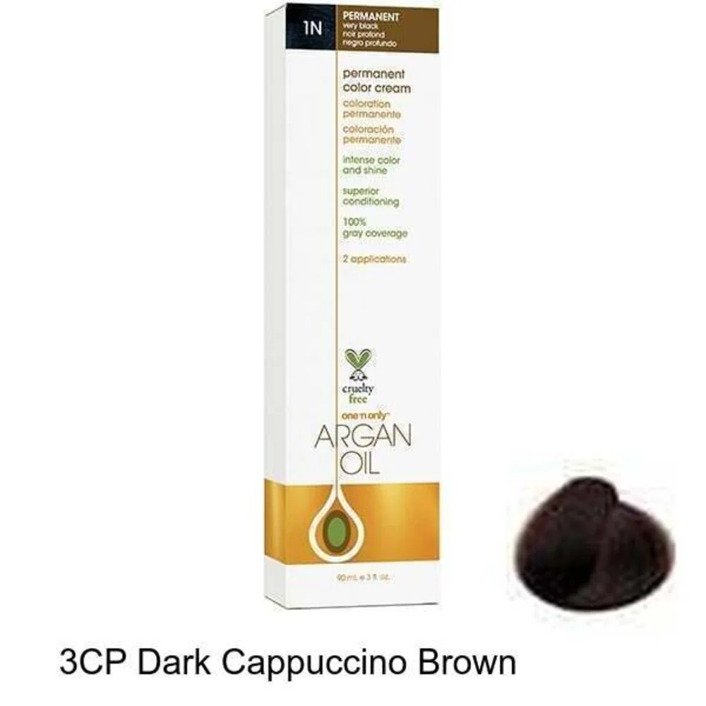 One 'N Only Argan Oil Permanent Cream Color - 3CP Dark Cappuccino Brown / 3 oz.