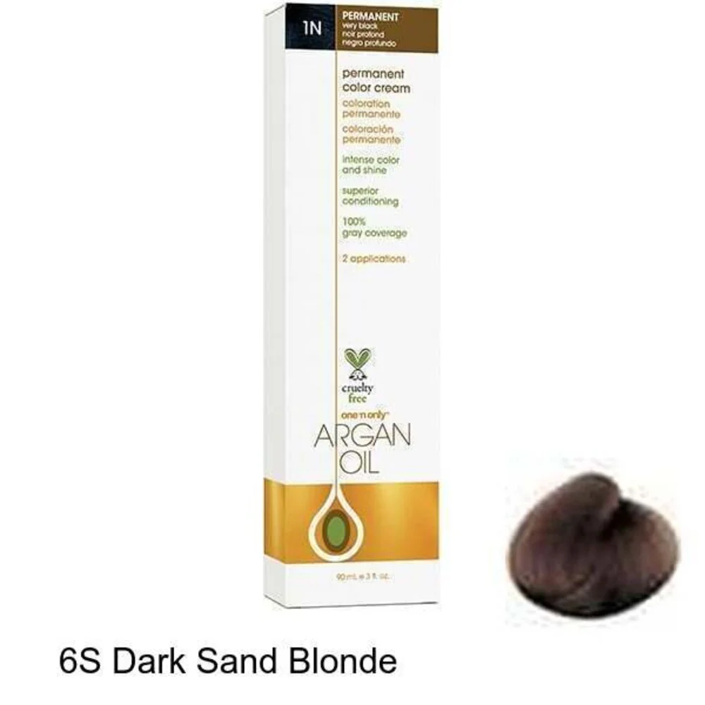 One 'N Only Argan Oil Permanent Cream Color - 6S Dark Sand Blonde / 3 oz.