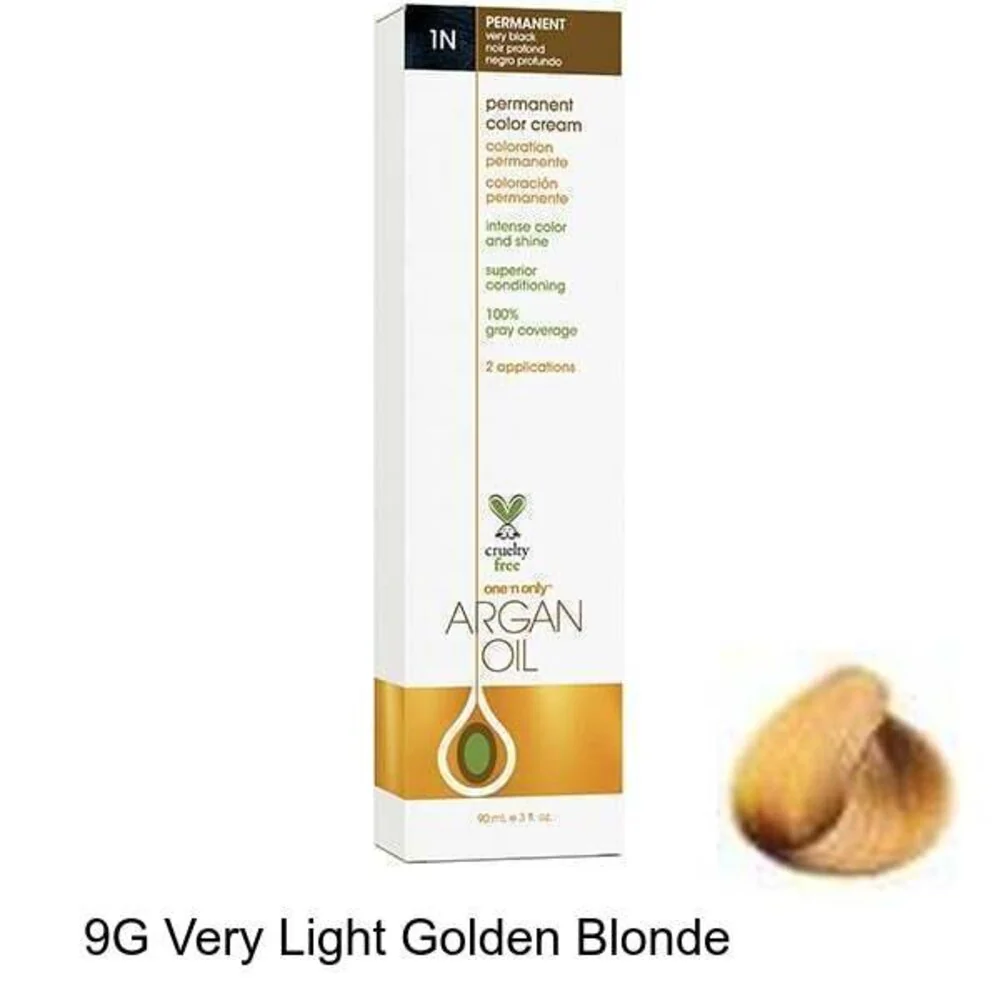 One 'N Only Argan Oil Permanent Cream Color - 9G Very Light Golden Blonde / 3 oz.
