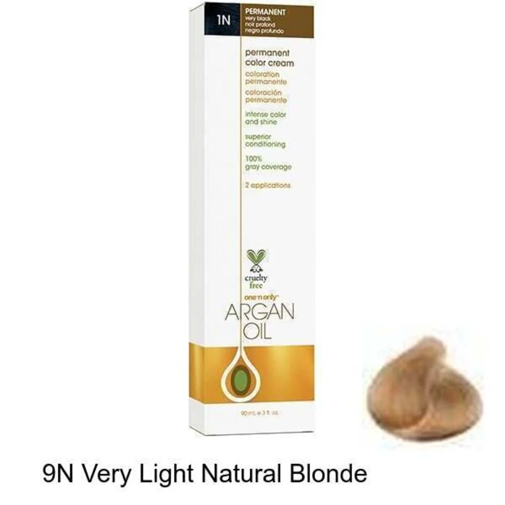 One 'N Only Argan Oil Permanent Cream Color - 9N Very Light Natural Blonde / 3 oz.