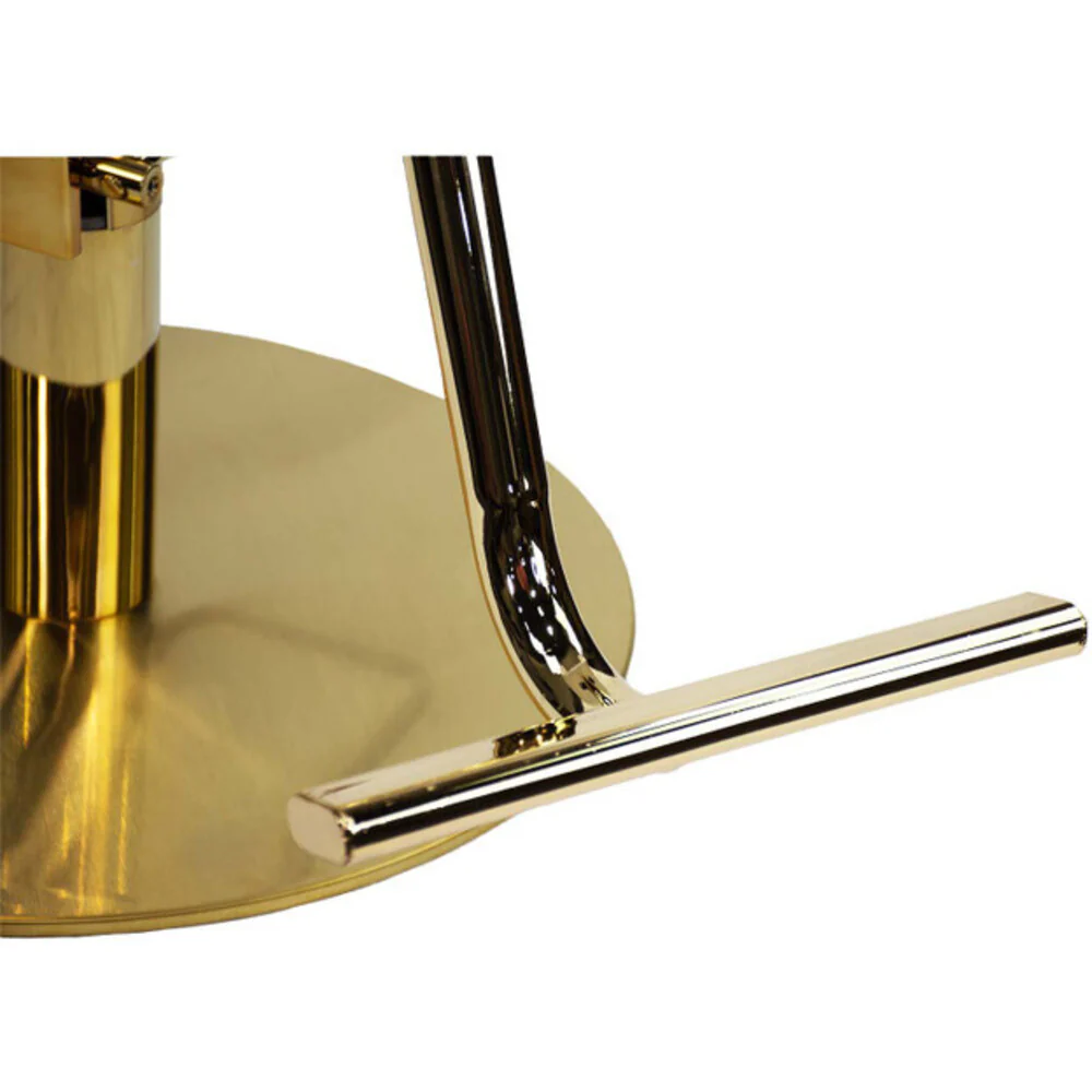 Ophelia Chic Styling Chair / White with Polished Gold Base by HANS Equipment - Image 4