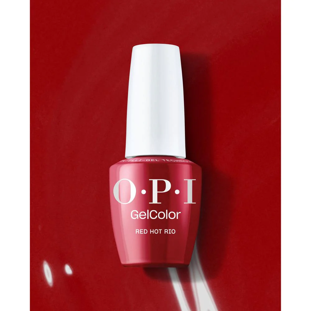 OPI GelColor Gel Nail Polish - Red Hot Rio (Creme) with OPI Intelli-Gel Technology™ / 0.5 oz.
