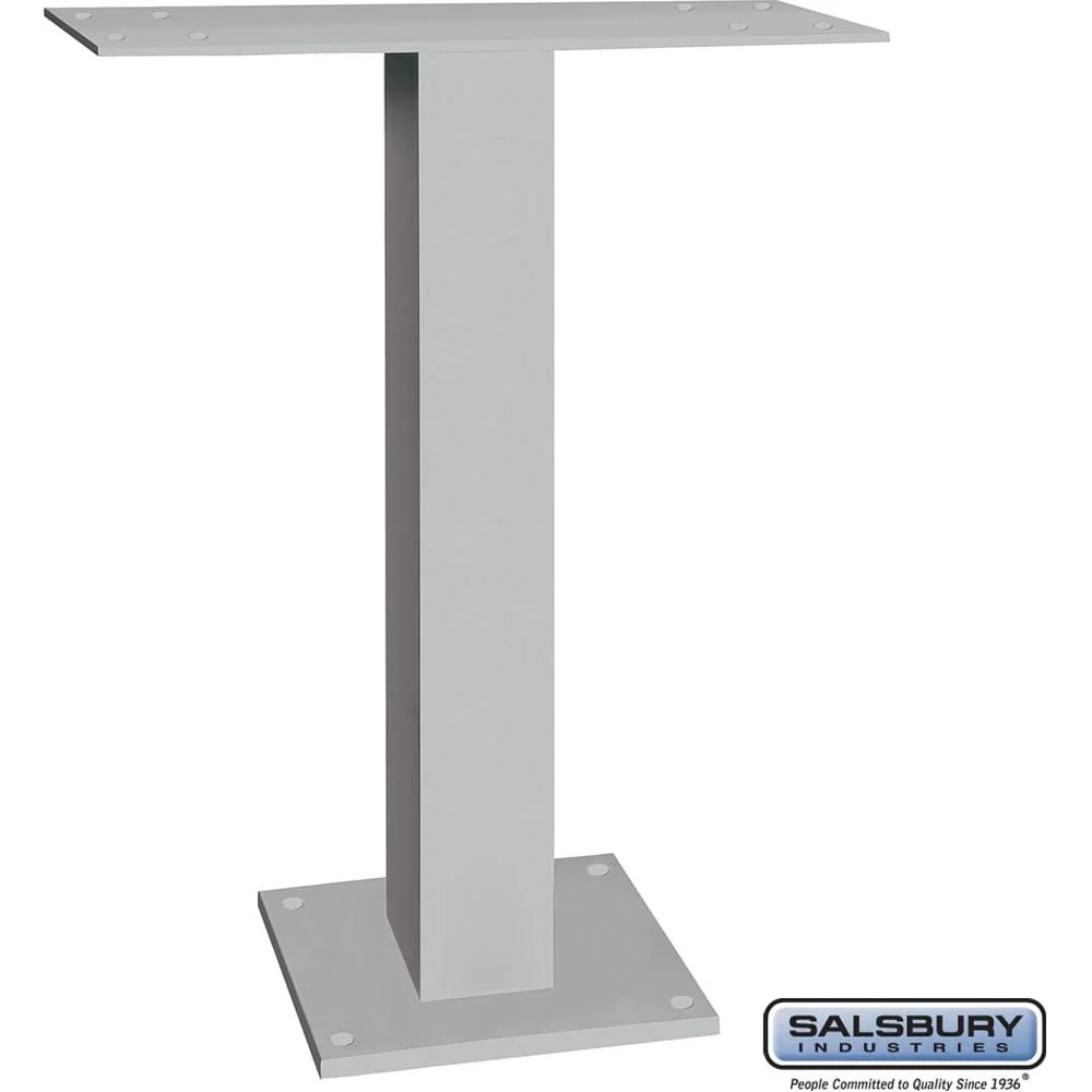 Pedestal for 5 Door High Surface Mounted Cell Phone Lockers - Aluminum by Salsbury