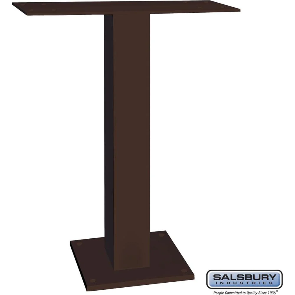 Pedestal for 5 Door High Surface Mounted Cell Phone Lockers - Aluminum by Salsbury - Image 3