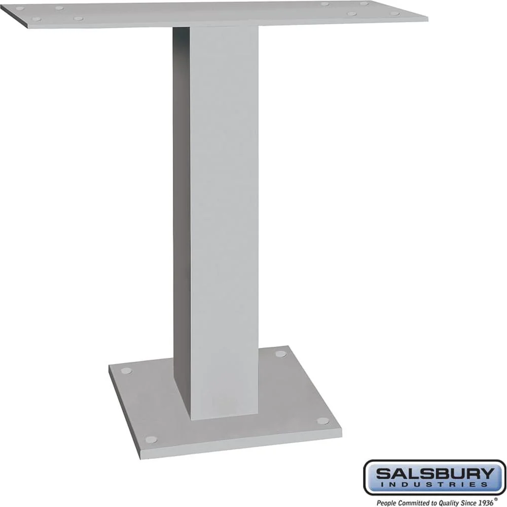 Pedestal for 6 & 7 Door High Surface Mounted Cell Phone Lockers - Aluminum by Salsbury