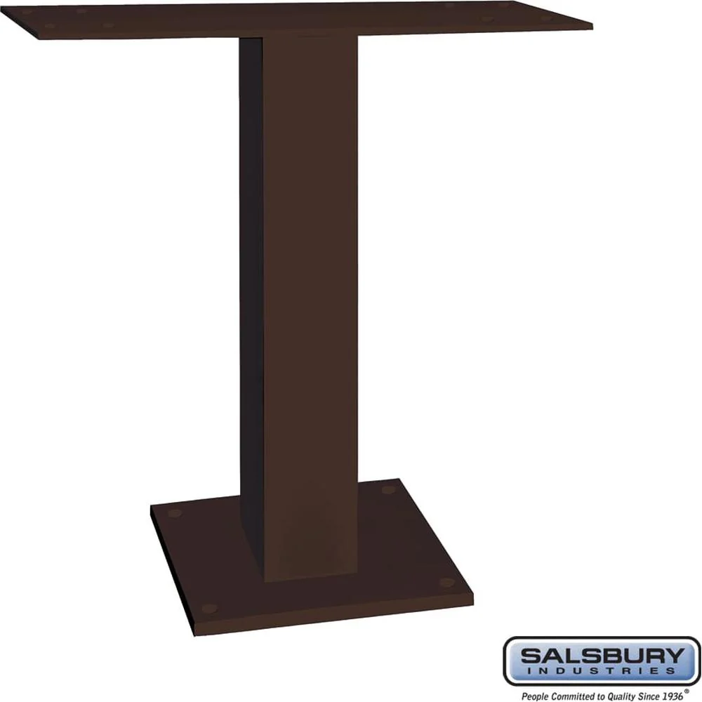Pedestal for 6 & 7 Door High Surface Mounted Cell Phone Lockers - Aluminum by Salsbury - Image 3