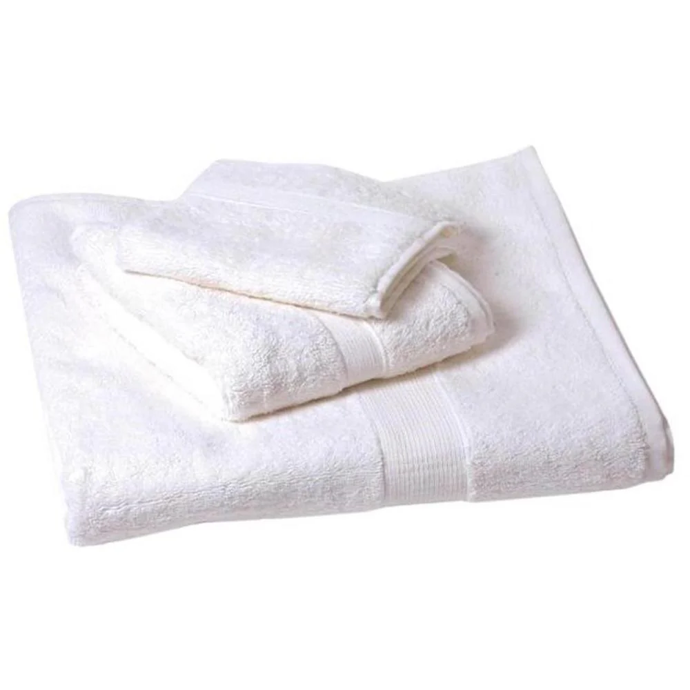 Plush Terry Bath Towel - 100% Ring Spun Egyptian Cotton - White / 27"W x 54"L - Image 2