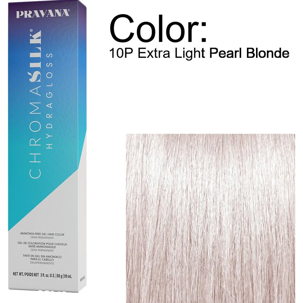 PRAVANA ChromaSilk Hydragloss Demi-Permanent Creme Hair Color - 10P Extra Light Pearl Blonde / 3 oz.