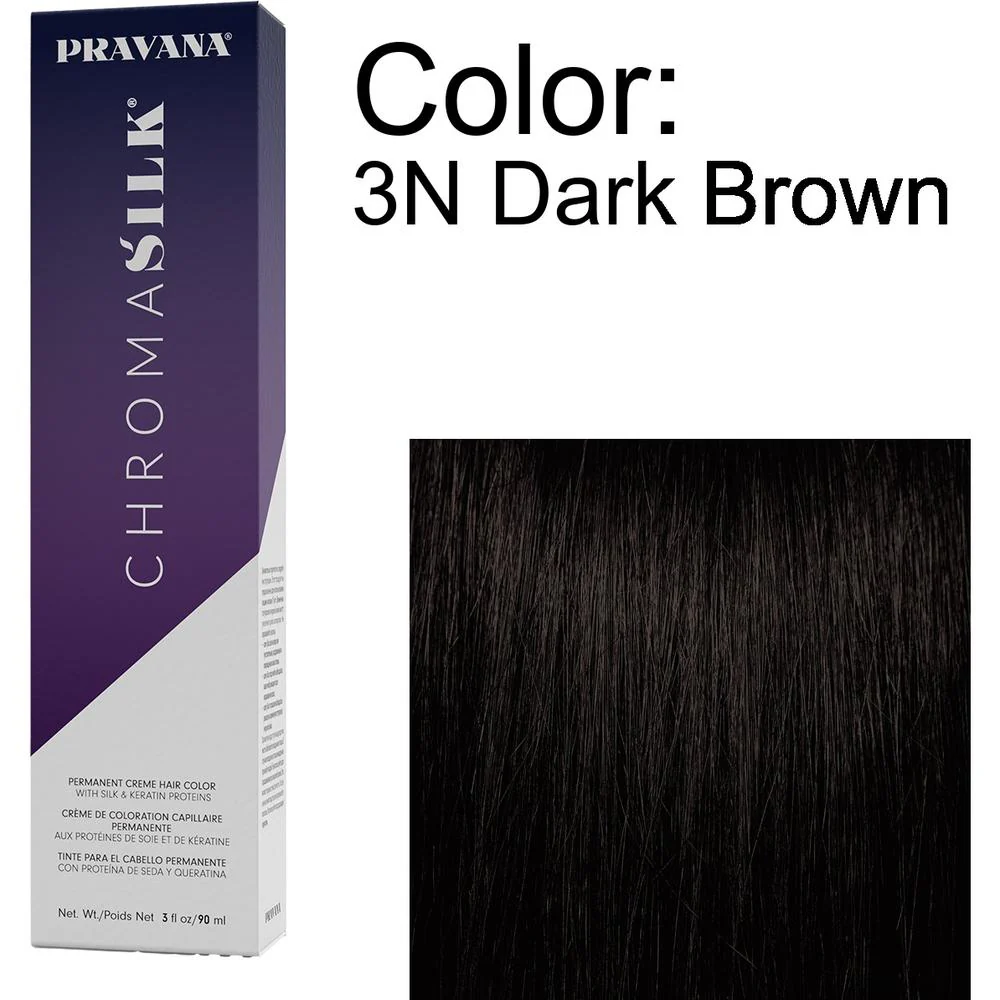 PRAVANA ChromaSilk Permanent Creme Hair Color - 3N Dark Brown / 3 oz.
