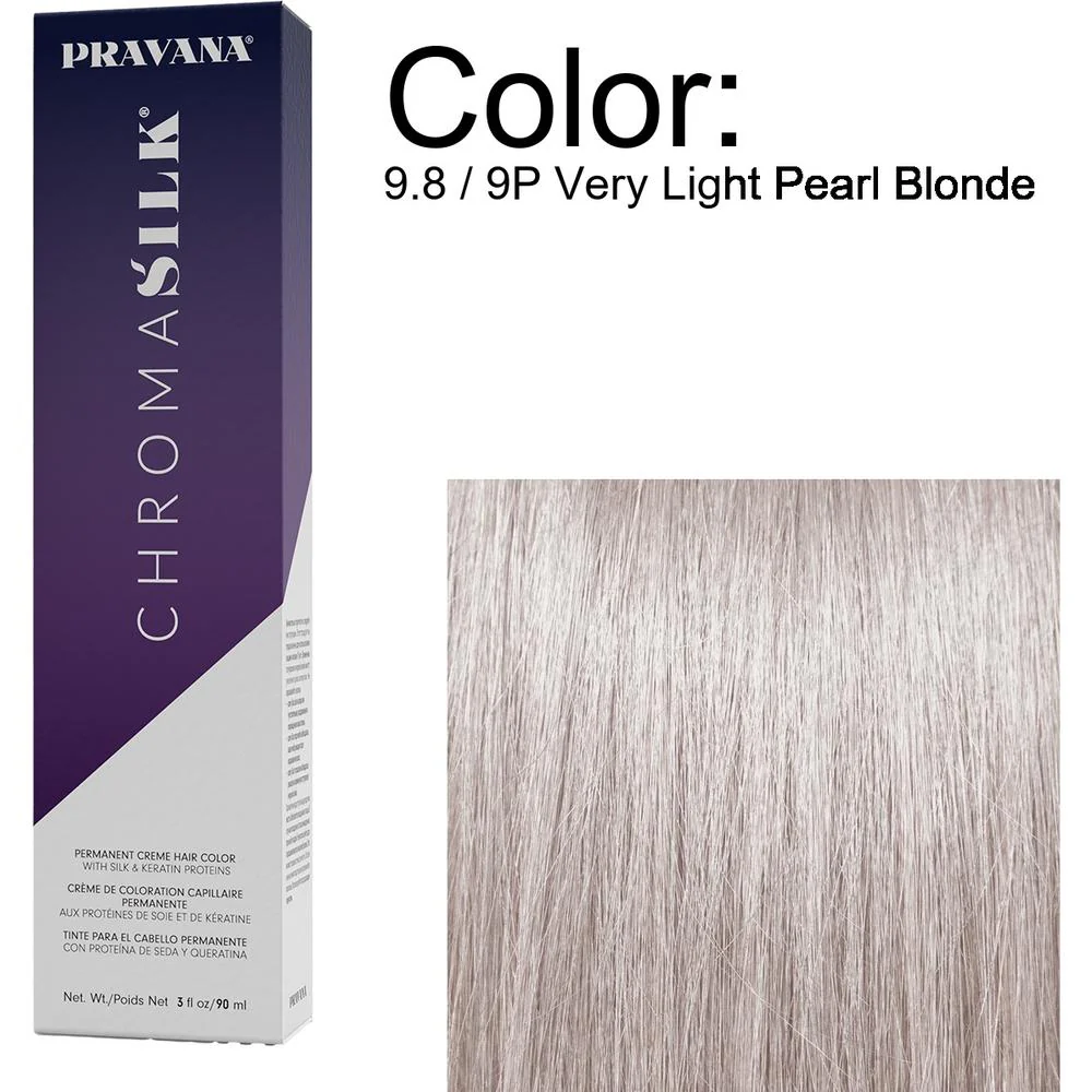 PRAVANA ChromaSilk Permanent Creme Hair Color - 9.8 / 9P Very Light Pearl Blonde / 3 oz.