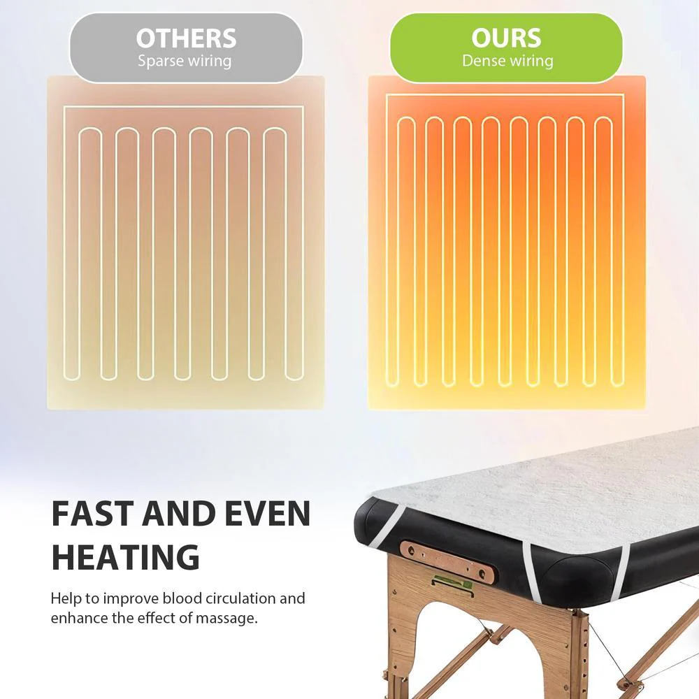 Professional Massage Table Warmer Heating Pad - 30" x 71" with Digital Timer and 9 Heat Settings - Image 4