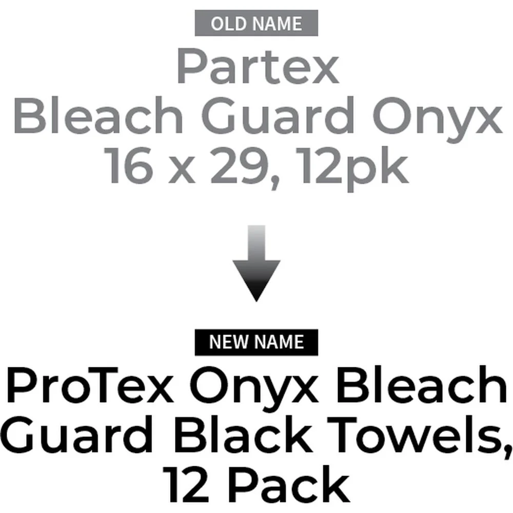 ProTex Onyx Bleach Guard Black Towels - 16" x 29" / 12 Pack - Image 4