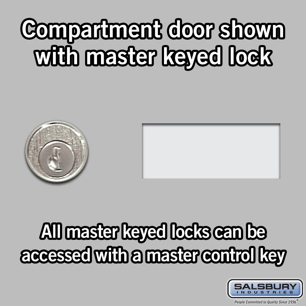 Recessed Mounted Cell Phone Storage Locker with 35 A Doors (34 usable) in Aluminum - Keyed Locks by Salsbury - Image 4