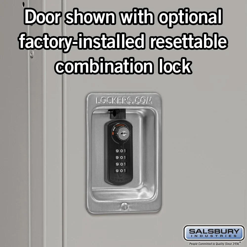 Resettable Combination Lock - Factory Installed on Metal Locker Door by Salsbury - Image 2
