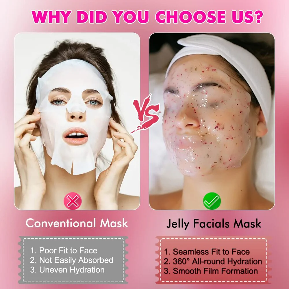 RoseRadiance Natural Rose Petal Jelly Mask / 23 oz. - 650 grams by Jeluxe Masks - Image 7