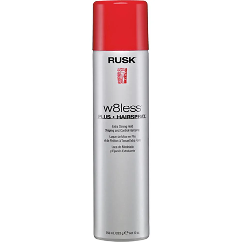 Rusk Designer Collection W8less Plus Extra Strong Hold Shaping & Control Hairspray / 10 oz. (55% VOC)